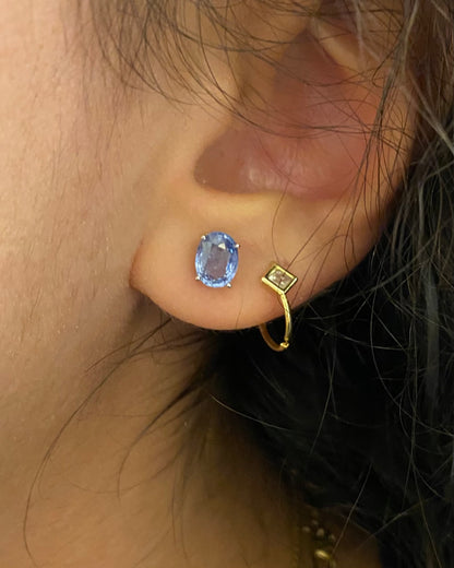 Puces Saphirs 1.78 carat &quot;Sarah&quot;