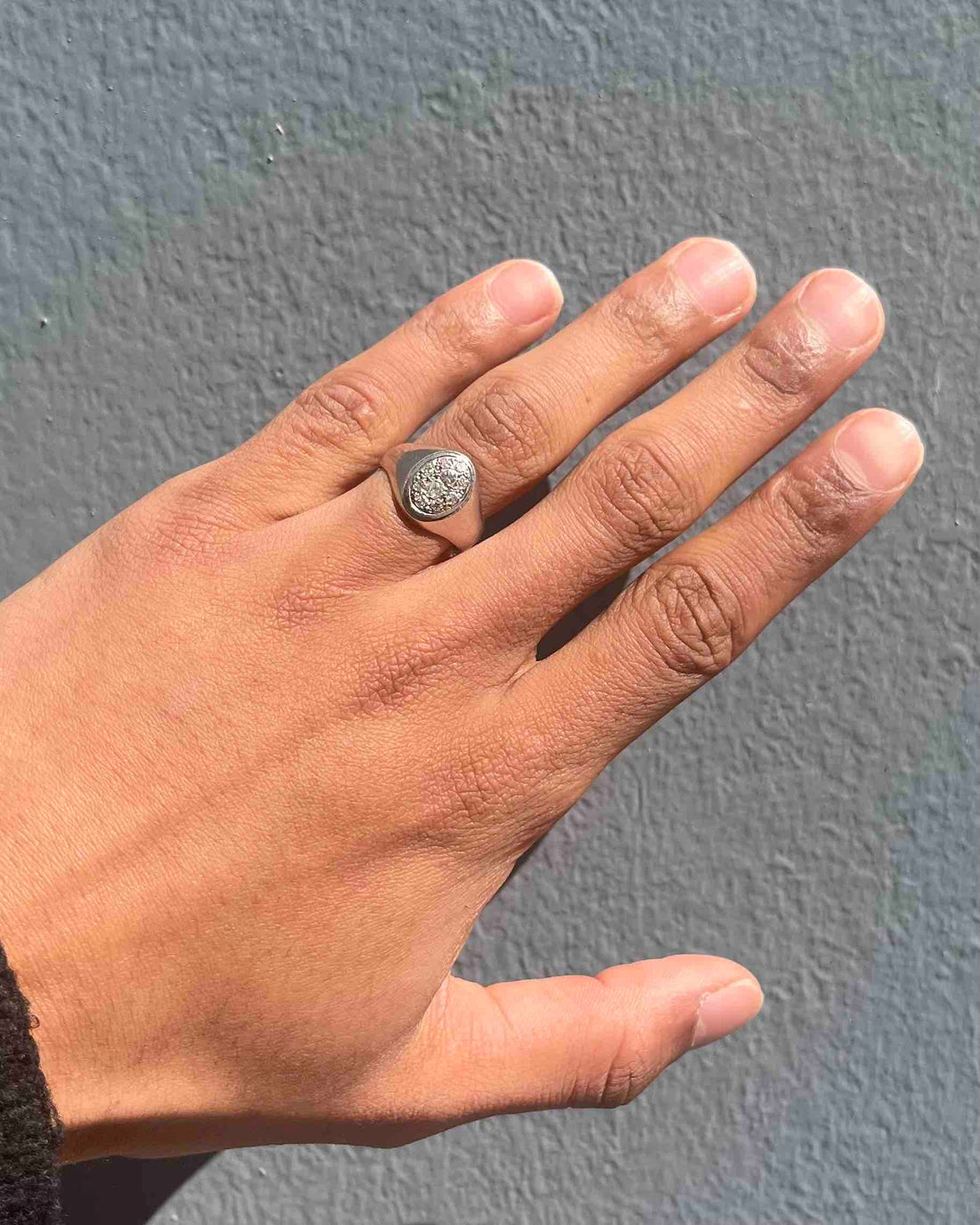 Chevalière dix Diamants or 18 carats "Valentine"