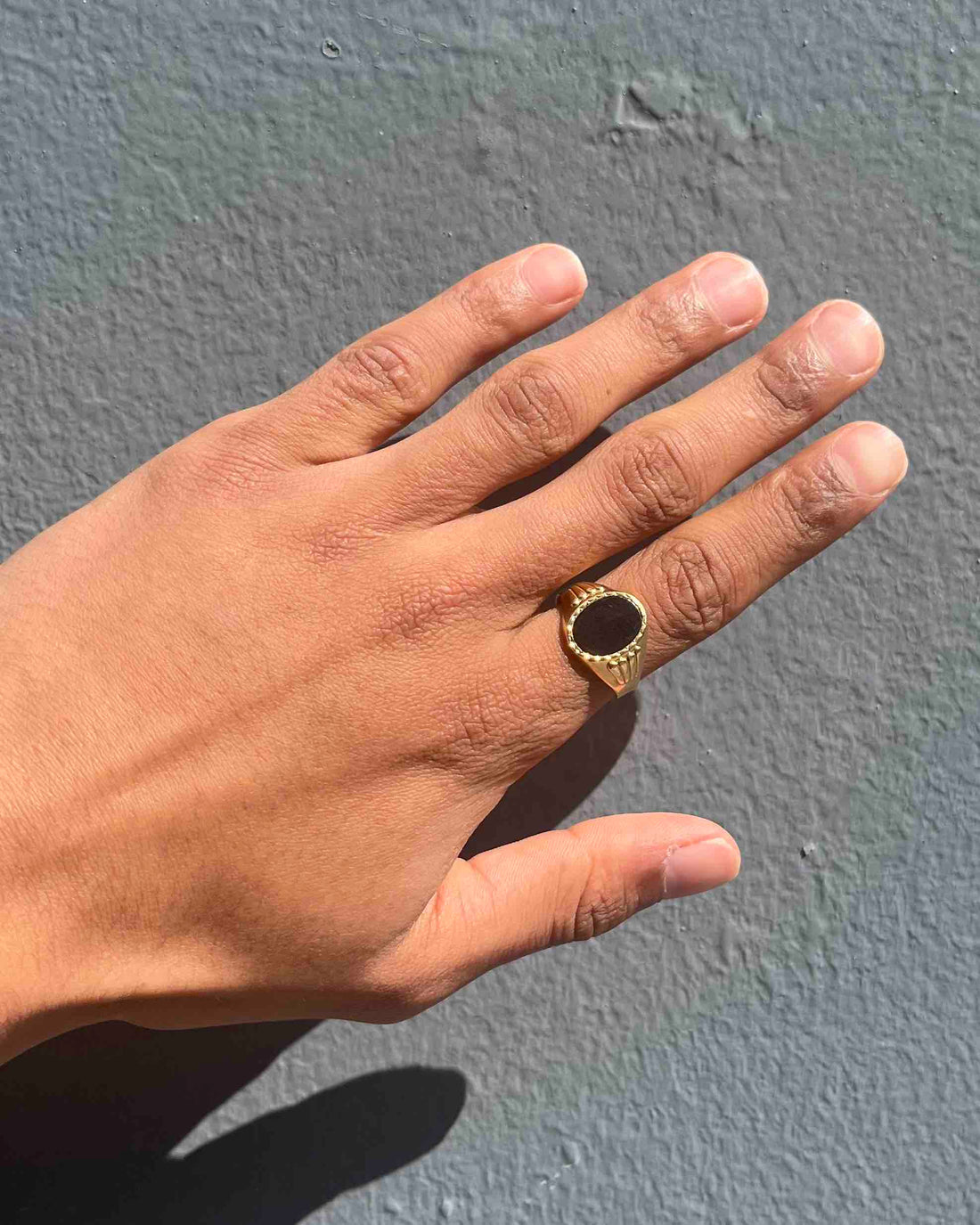 Chevalière vintage Onyx &quot;Gaëlle&quot;