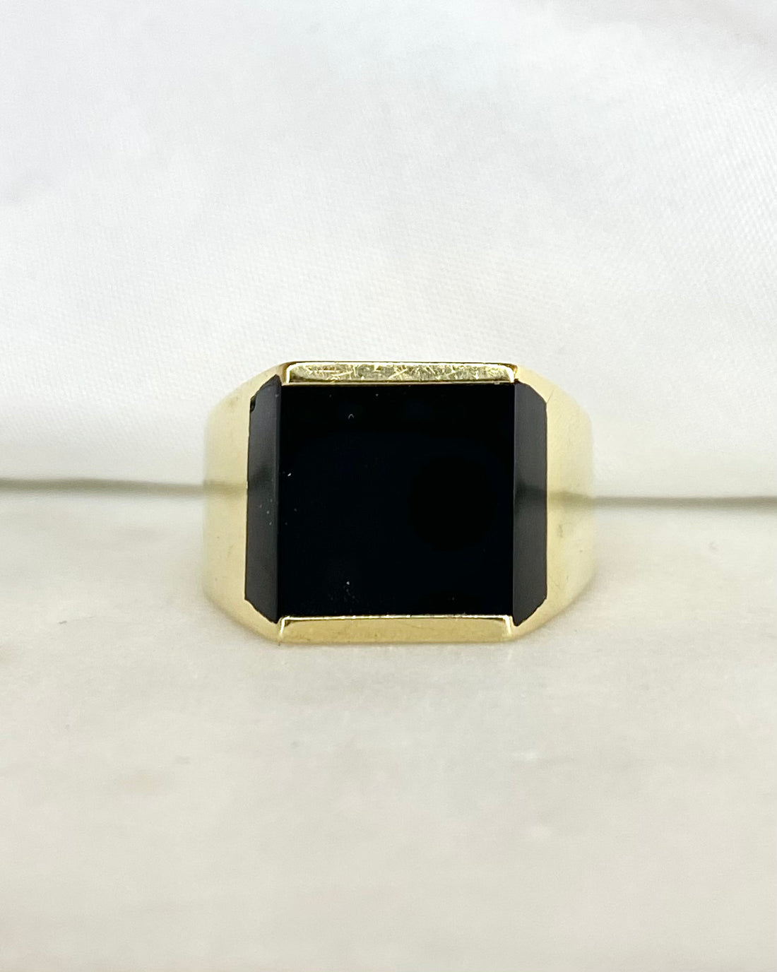 Bague Chevalière Onyx 8.37 g &quot;Elona&quot;