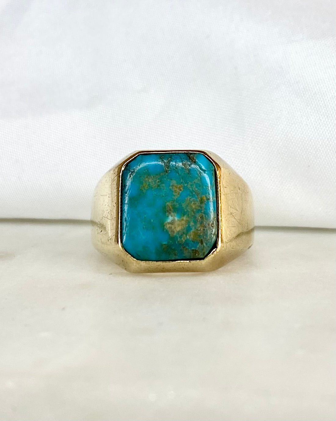 Bague Chevalière Chrysocolle 7.82 g &quot;Sonia&quot;