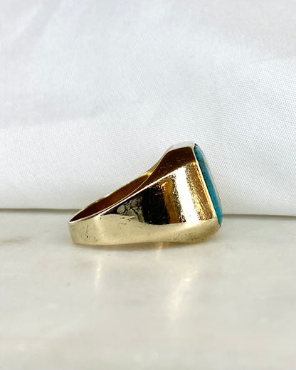 Bague Chevalière Chrysocolle 7.82 g &quot;Sonia&quot;