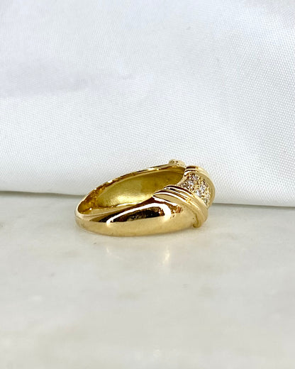 Bague Jonc 30 Diamants &amp; or 18 carats 5,34g &quot;Rachel&quot;