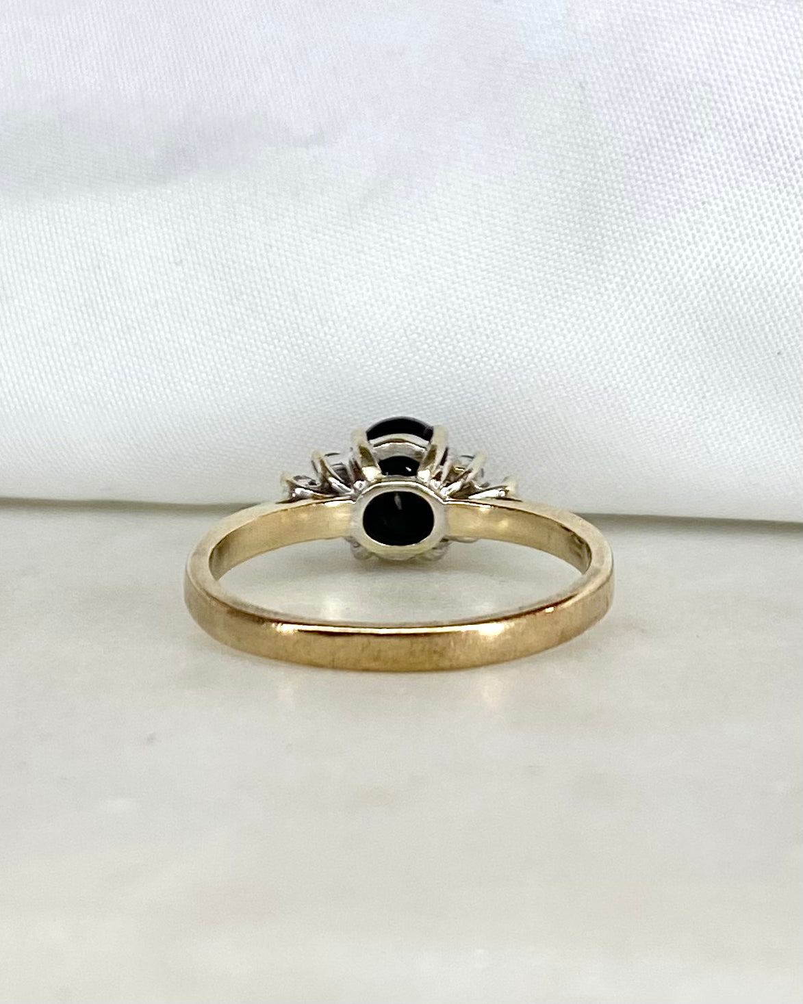 Bague Trilogie Saphir 1.72 carat &amp; Diamants &quot;Zoé&quot;