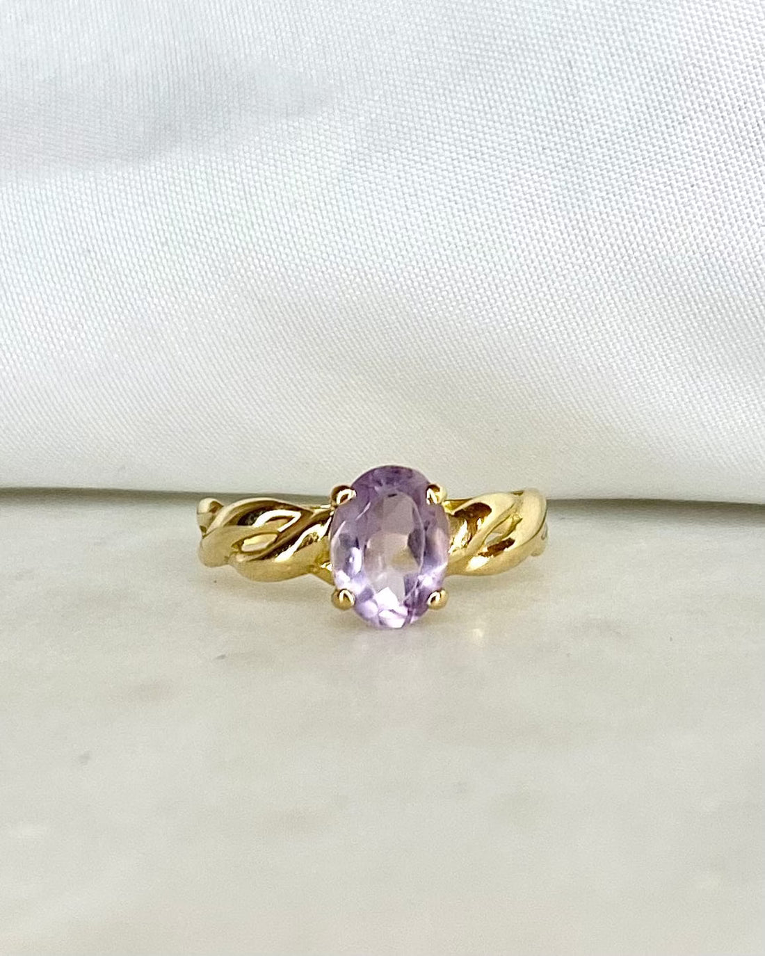 Bague Solitaire Amethyste 1.23 carat "Anaé"