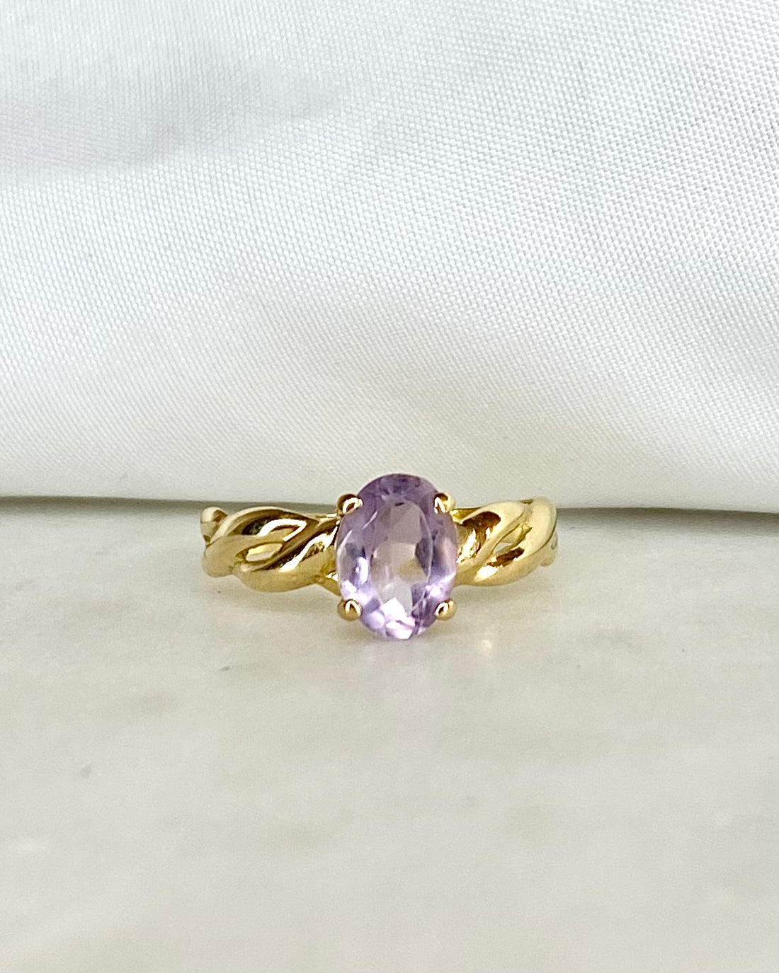Bague Solitaire Amethyste 1.23 carat &quot;Anaé&quot;