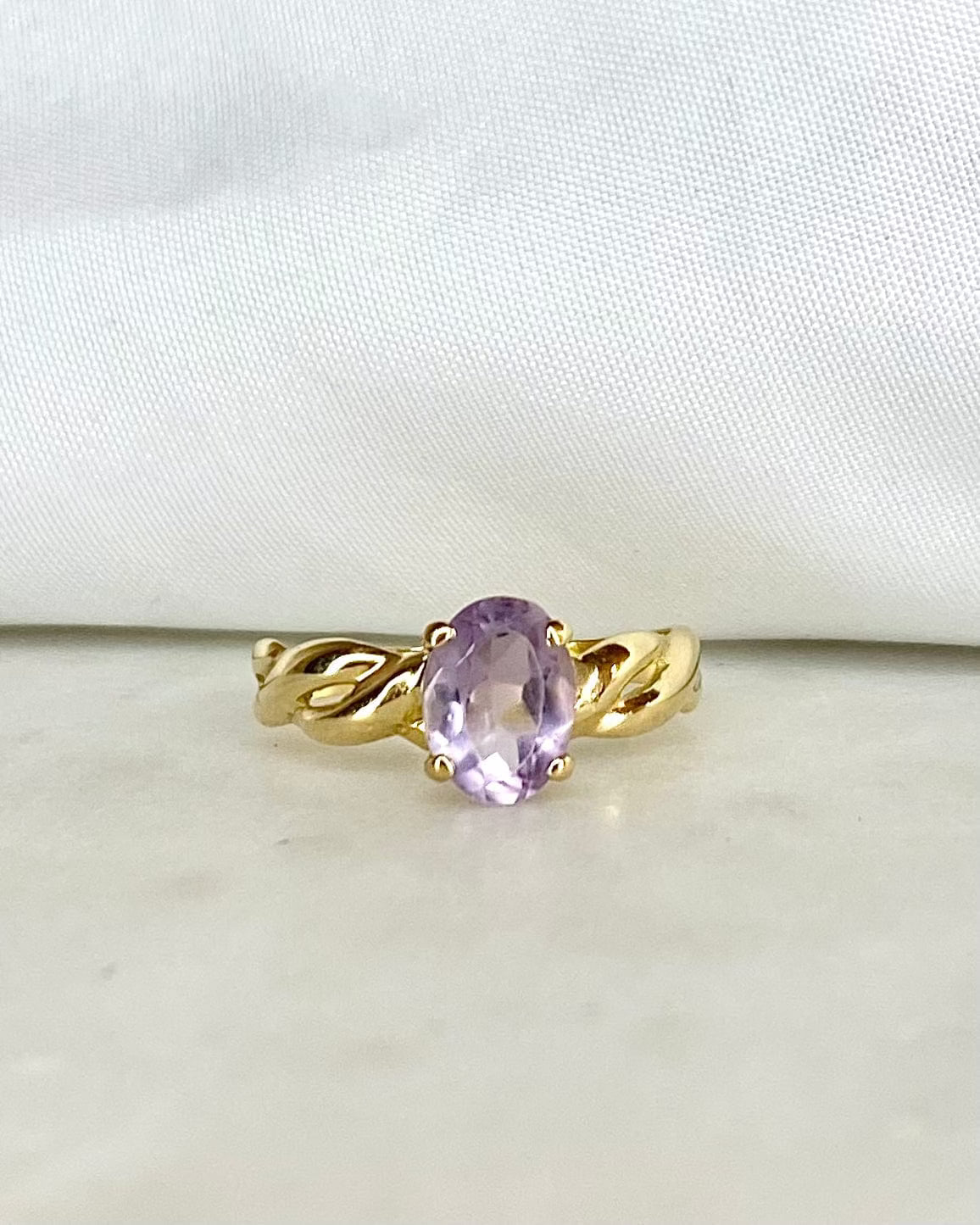 Bague Solitaire Amethyste 1.23 carat "Anaé"