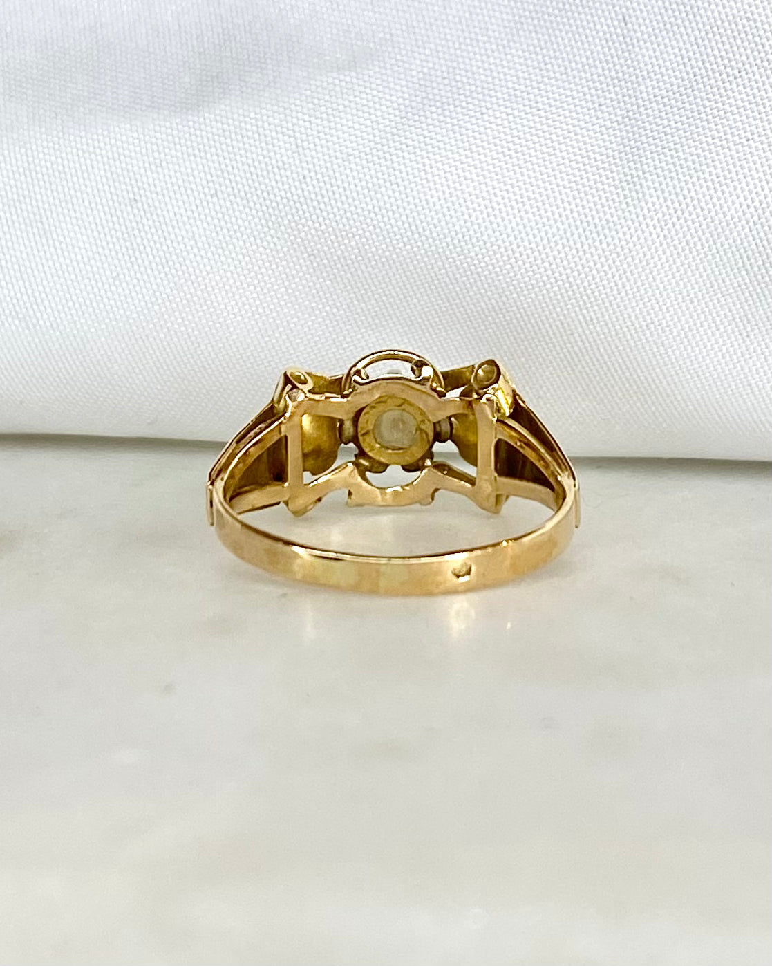 Bague Tank perle &quot;Irene&quot;