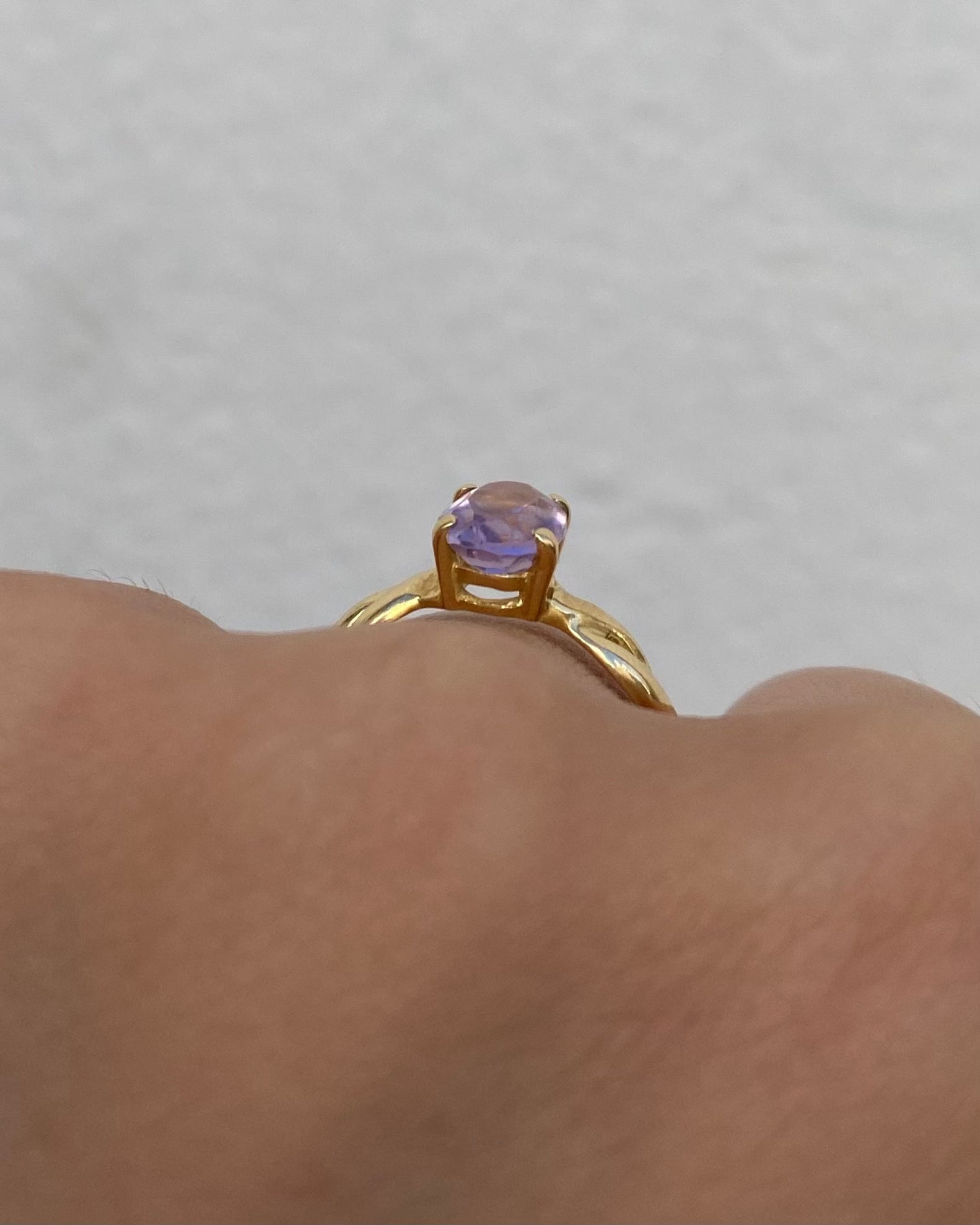 Bague Solitaire Amethyste 1.23 carat "Anaé"