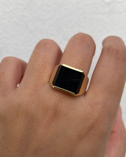 Bague Chevalière Onyx 8.37 g &quot;Elona&quot;