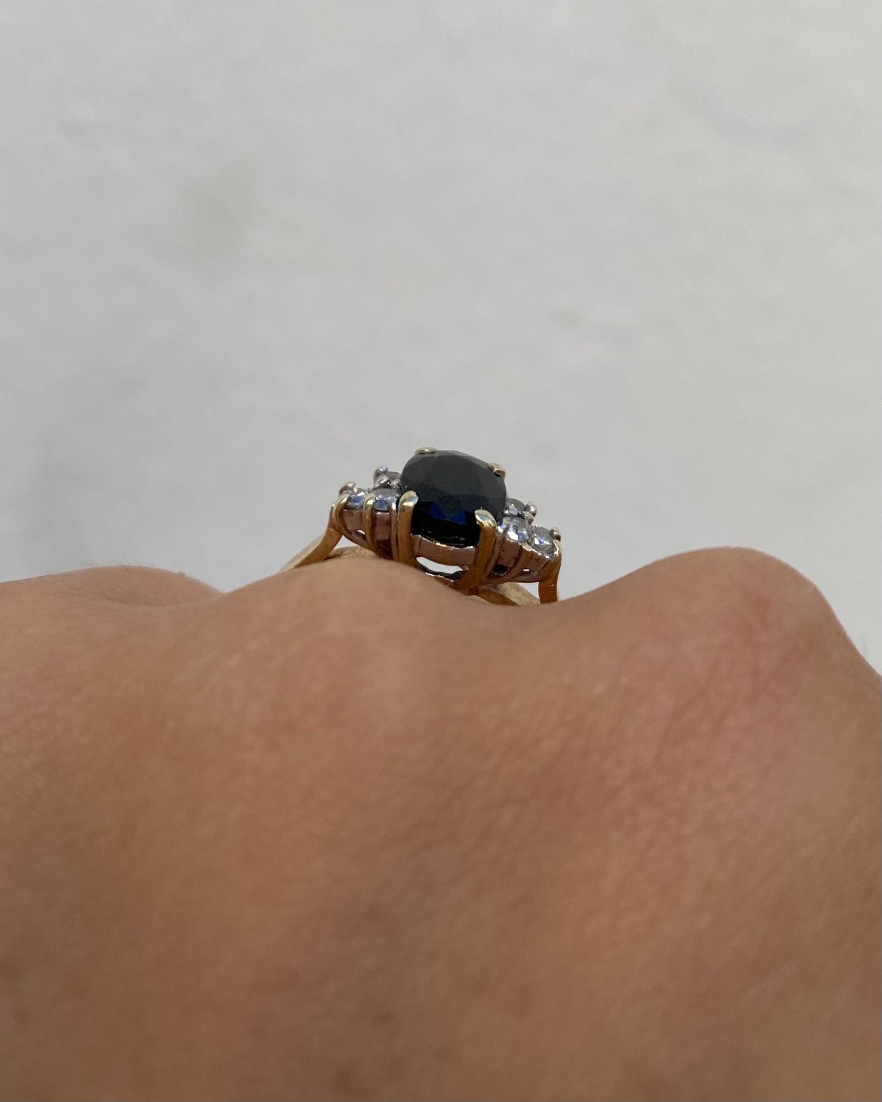 Bague Trilogie Saphir 1.72 carat &amp; Diamants "Zoé"