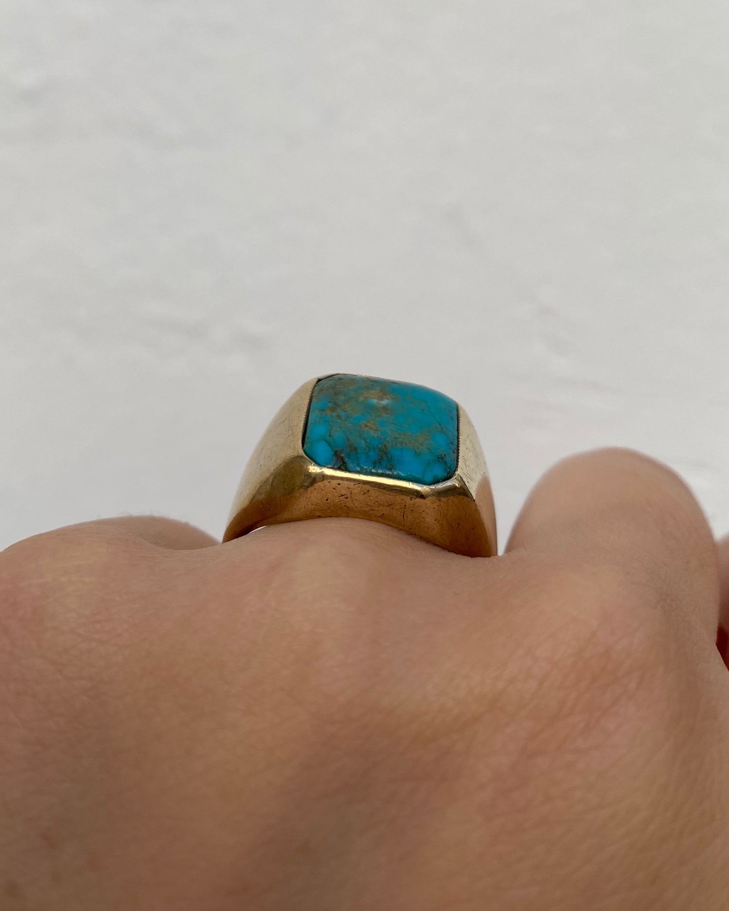 Bague Chevalière Chrysocolle 7.82 g &quot;Sonia&quot;