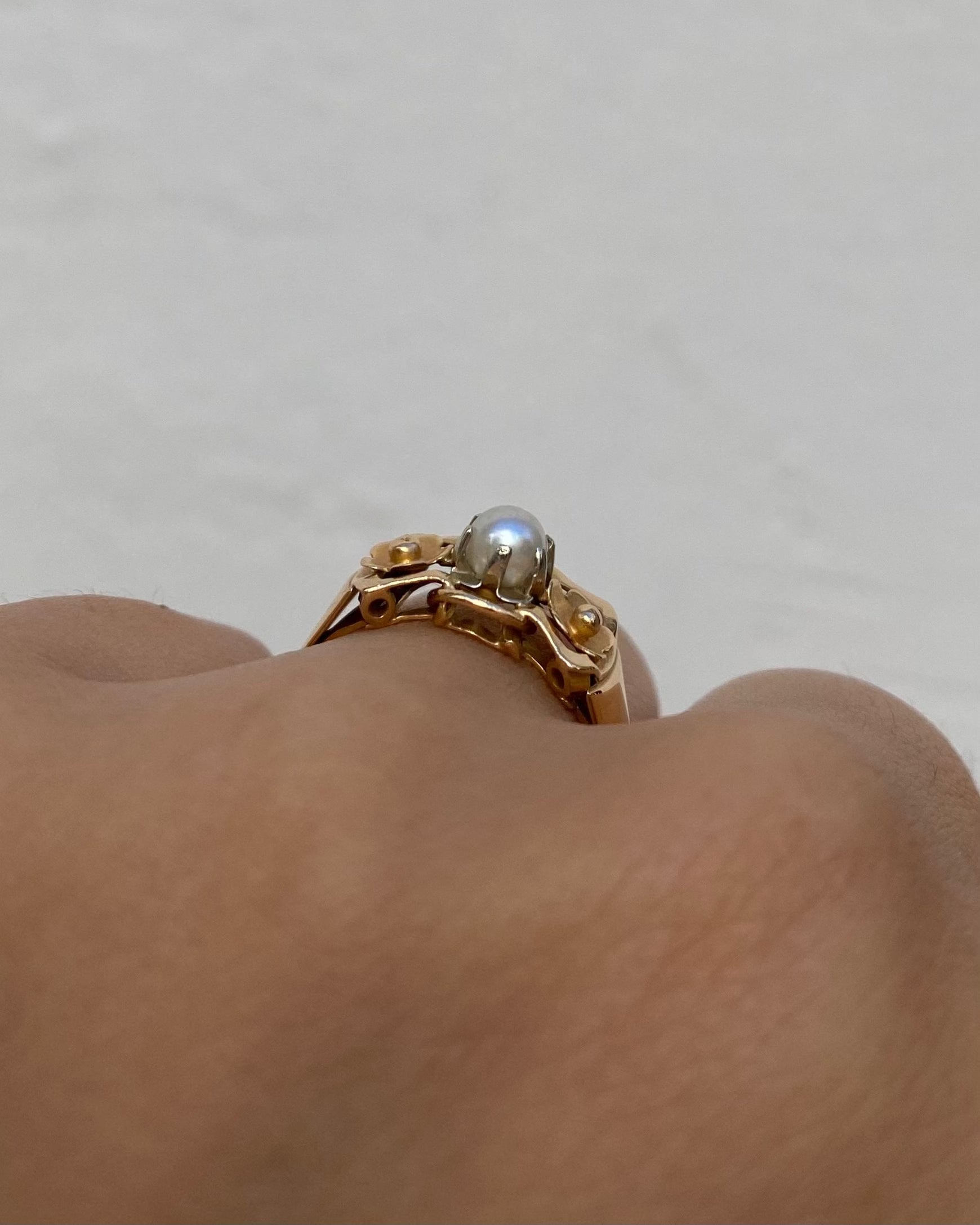 Anillo Tank perla "Irene"