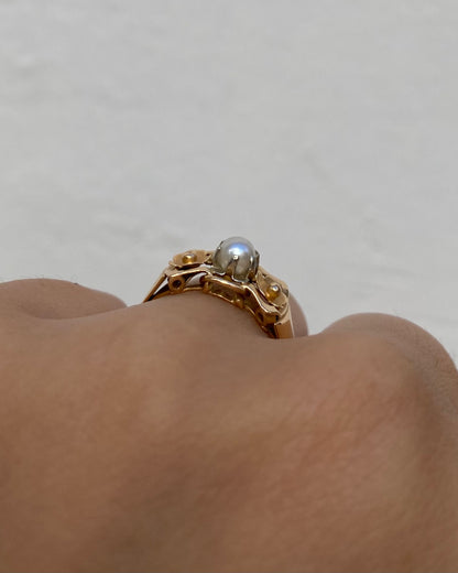 Bague Tank perle &quot;Irene&quot;