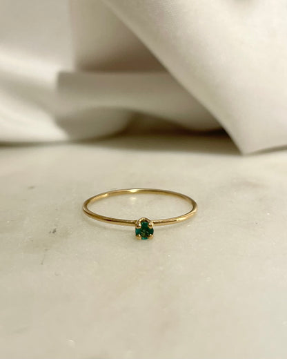 Bague Vintage Solitaire Emeraude &quot;Felicia&quot;
