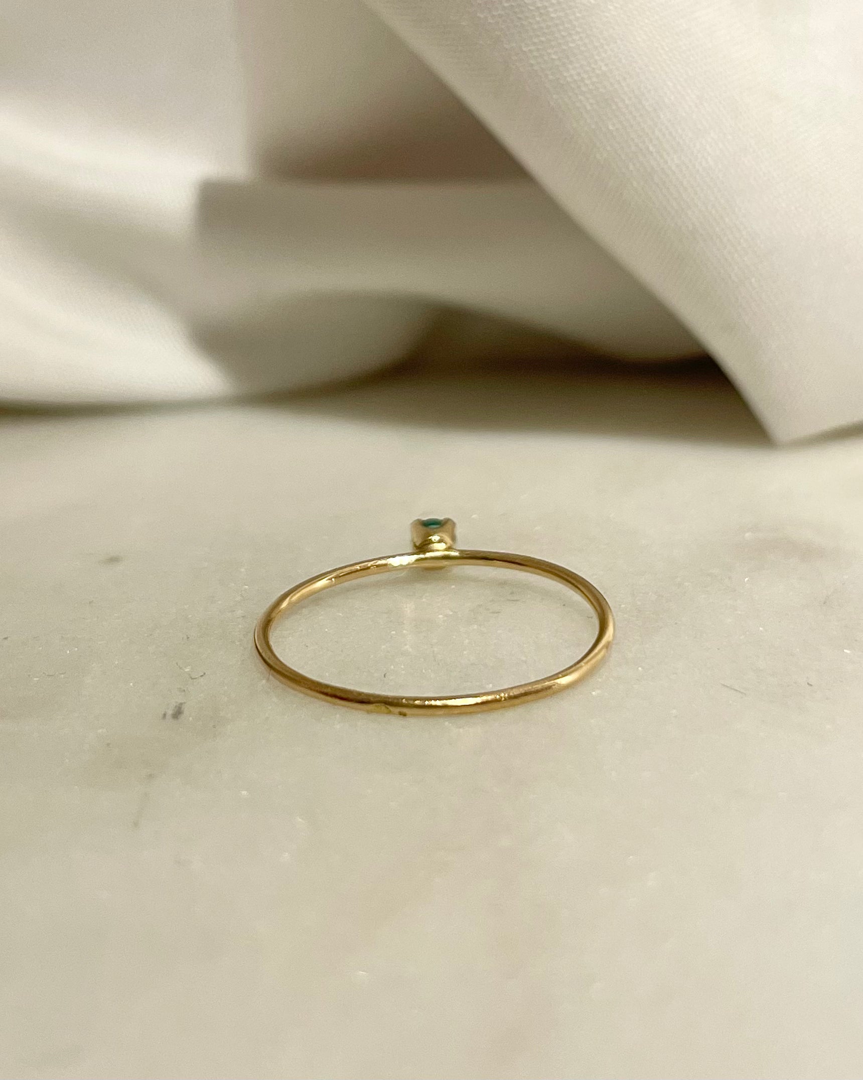 Bague Vintage Solitaire Emeraude "Felicia"