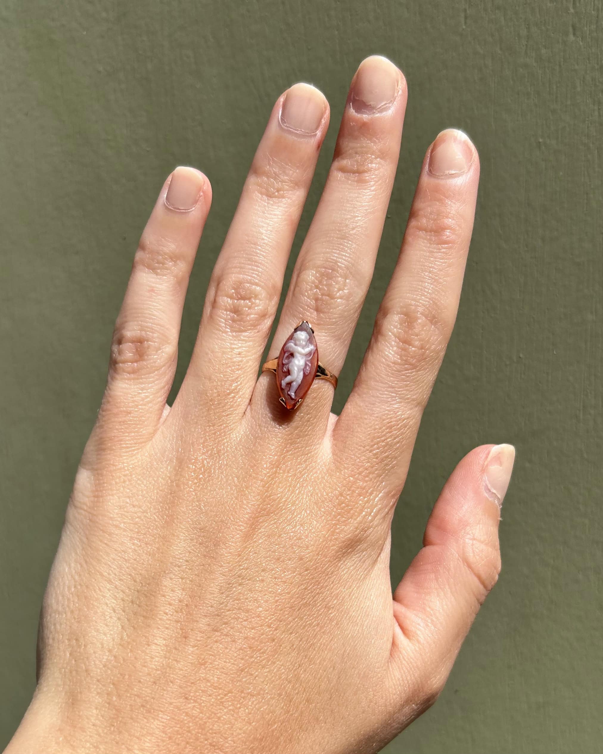 Anillo Cameo de Ágata Vintage "Sayuna"