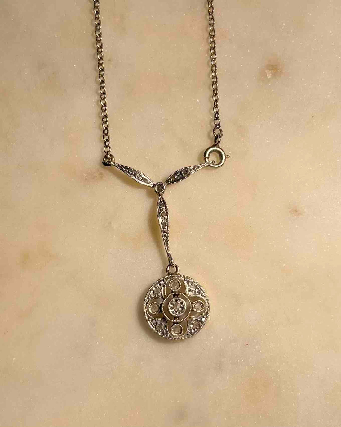 Collier Art Déco Diamant Vintage &quot;Léonie&quot;