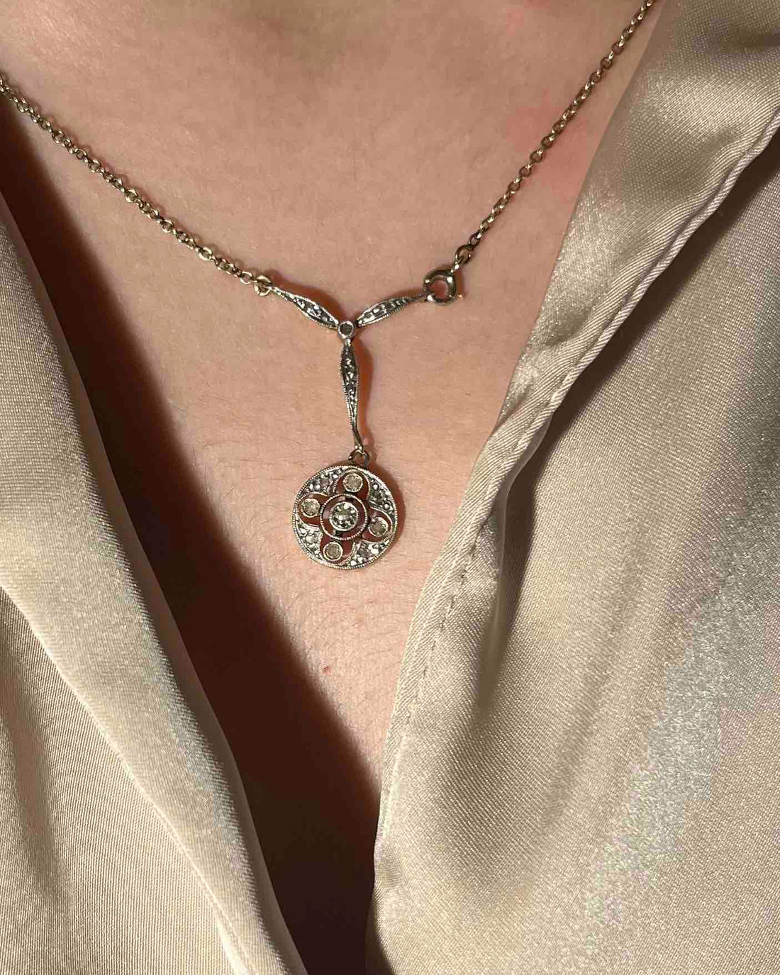 Collier Art Déco Diamant Vintage &quot;Léonie&quot;