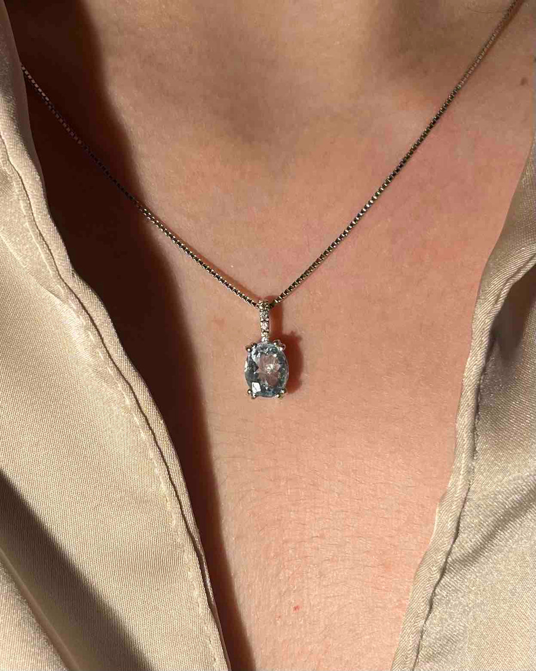 Collier Aigue-Marine &quot;Lilys&quot;