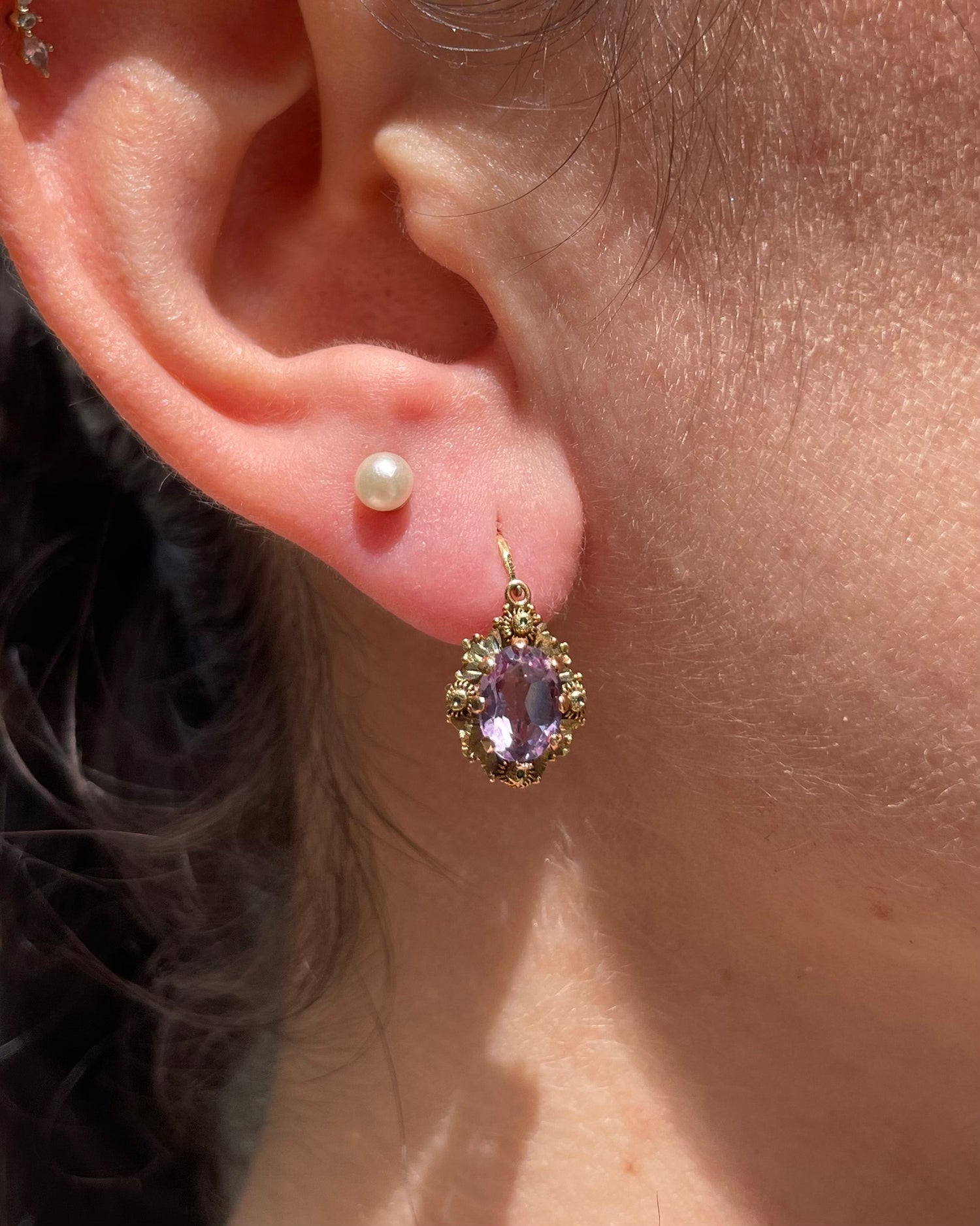 Dormeuses Améthystes 2.20 carats &quot;Vittoria&quot;