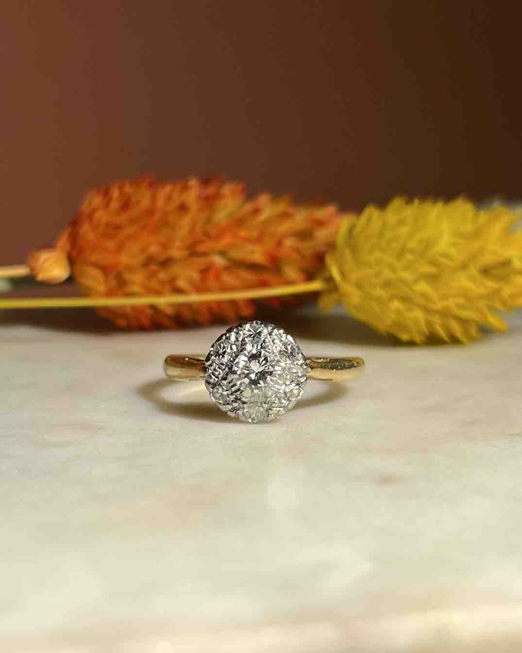 Bague Art-déco diamants 0.50 Carat &quot;Elina&quot;