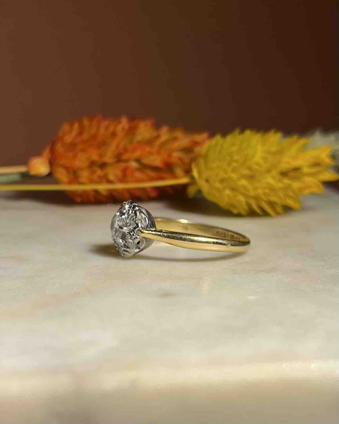 Anillo Art Déco con diamantes de 0,50 quilates &quot;Elina&quot;