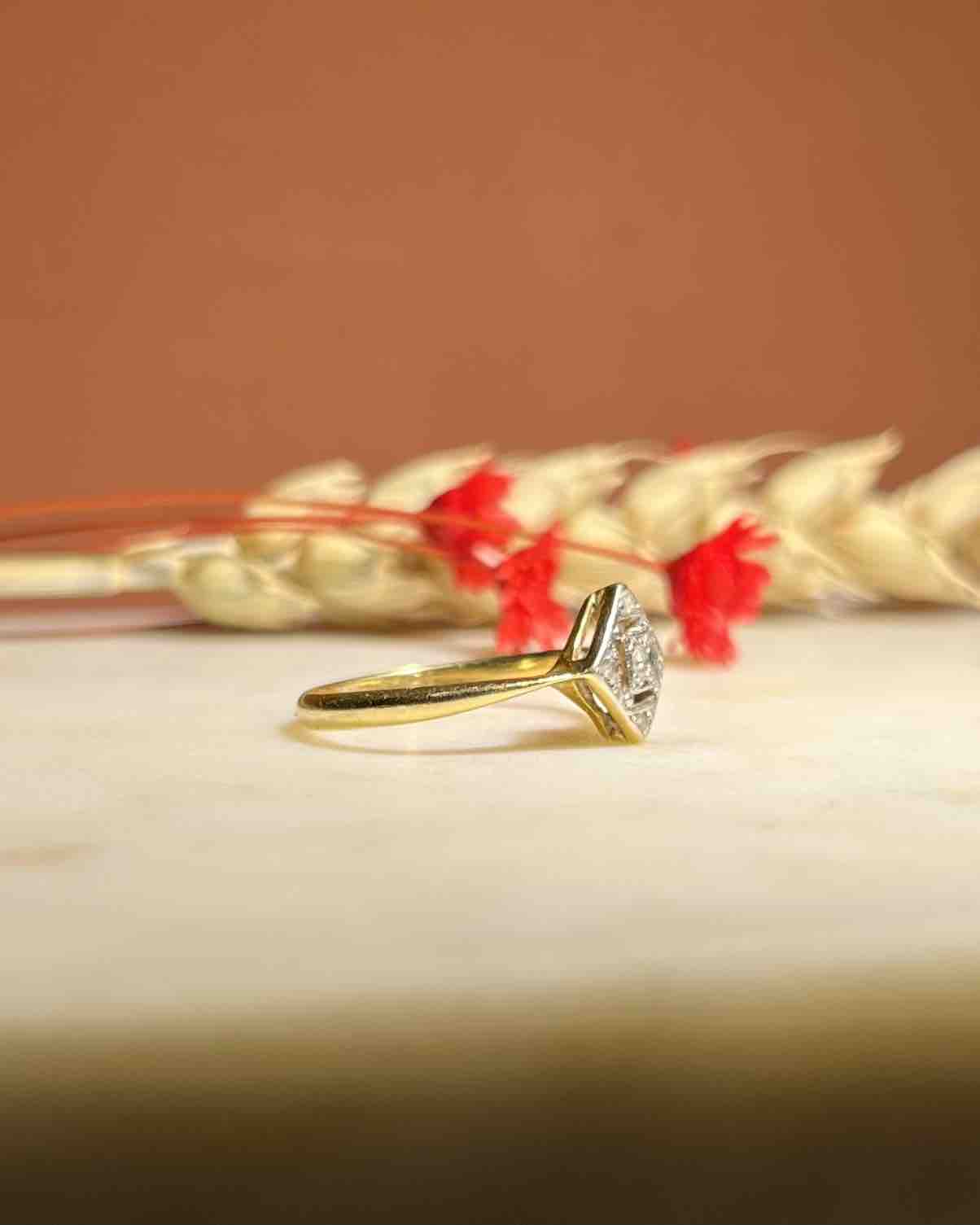 Bague Art Déco Diamants "Lisana" - Elliade Paris