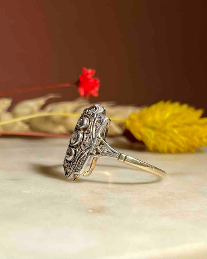 Bague vintage Art-déco Diamants &quot;Camilia&quot;