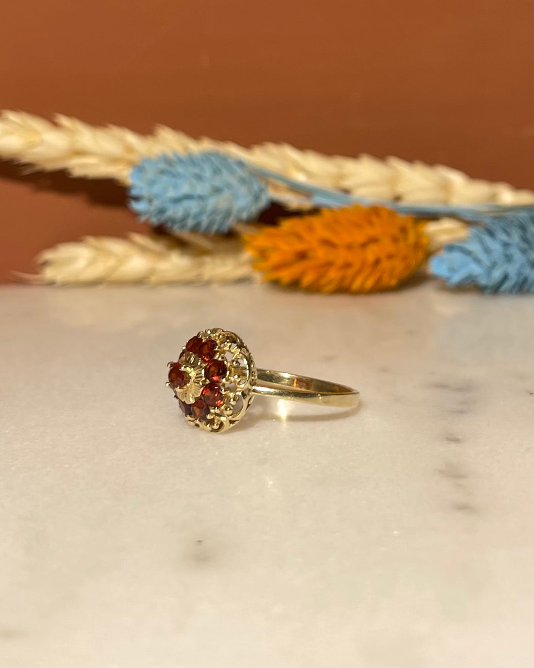 Bague Marguerite Grenats 1.80 carat &quot;Isadora&quot;