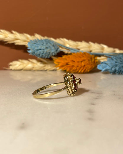 Bague Marguerite Grenats 1.80 carat &quot;Isadora&quot;