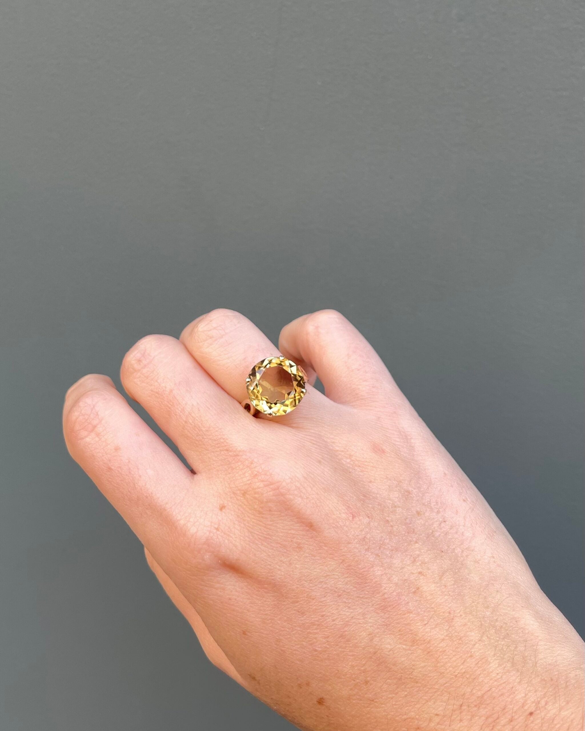 Citrine Cocktail Ring 8.60 Carats “Zita”