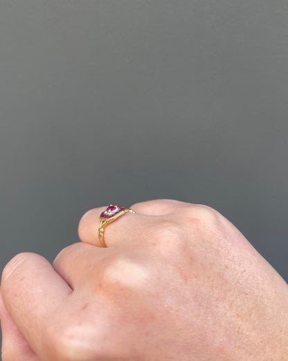 Bague Art-déco Rubis &quot;Osanna&quot;