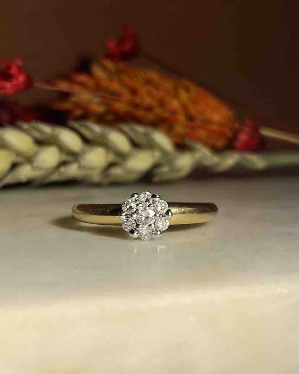 Bague solitaire diamants &quot;Nayanka&quot;