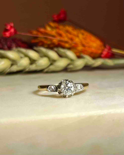 Bague Vintage trilogie diamants &quot;Mélanie&quot;
