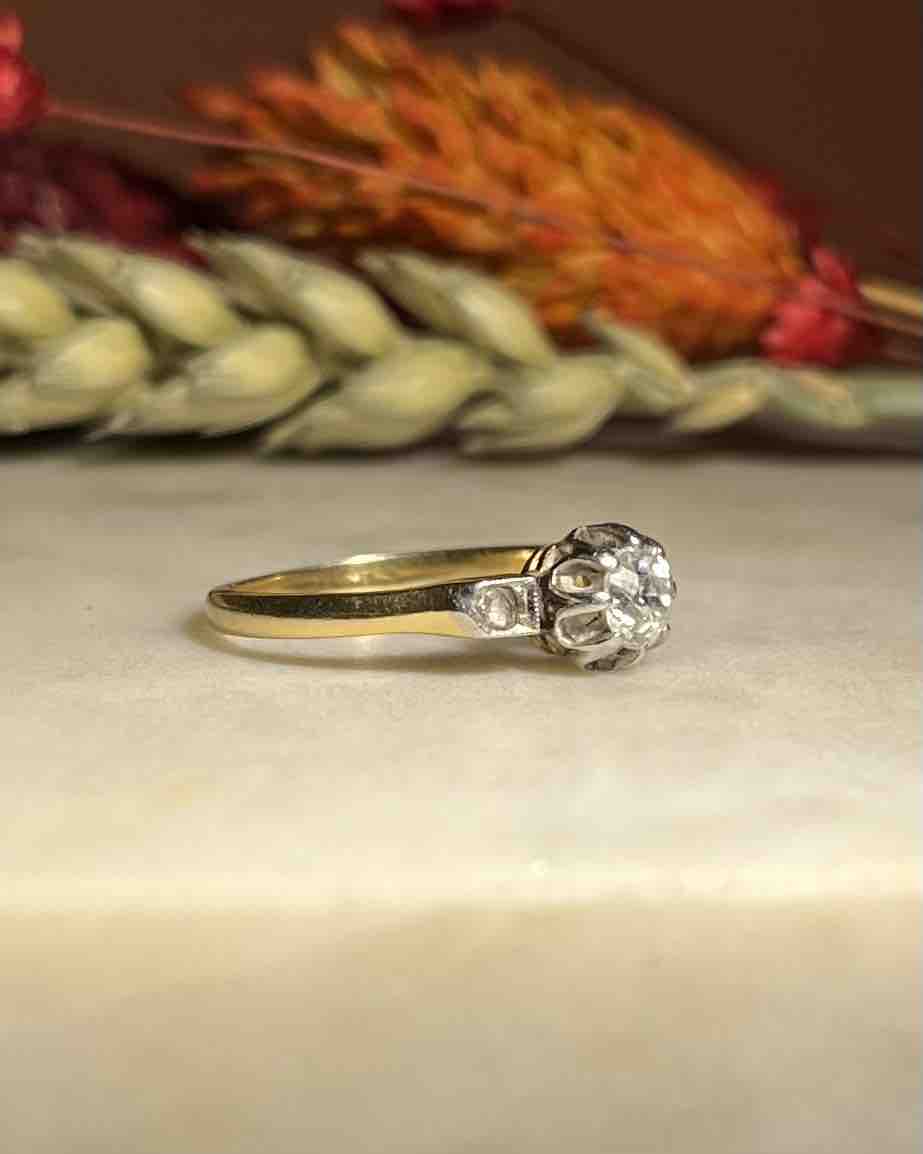 Bague Vintage trilogie diamants &quot;Mélanie&quot;