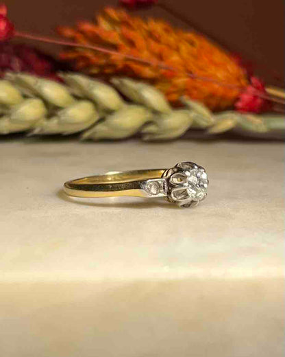 Bague Vintage trilogie diamants &quot;Mélanie&quot;