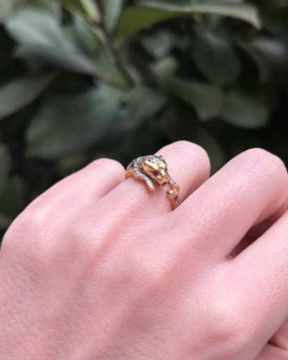 Bague Panthère Rubis, Émeraudes,Saphirs et Diamants &quot;Nerina&quot;