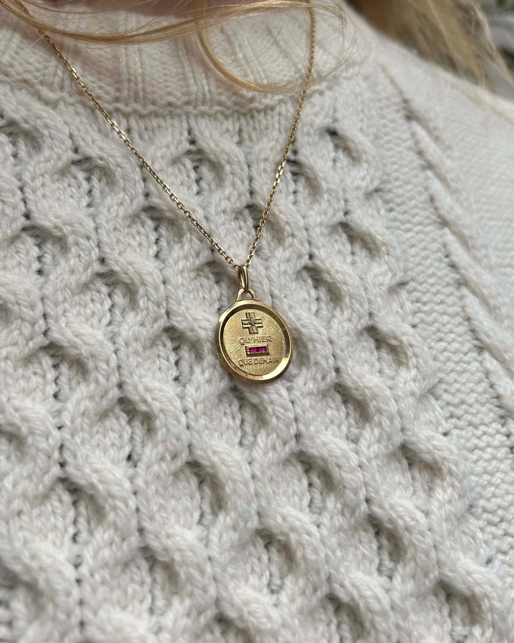 Augis Diamond Love Medal Pendant 