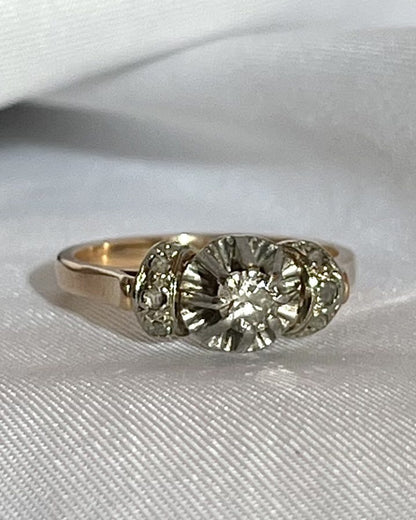 Bague diamant vintage &quot;Arielle&quot;