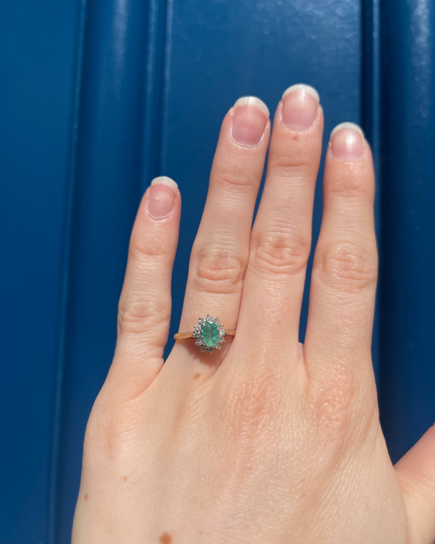 Bague Marguerite Émeraude 0.50 carat &amp; Diamants “Philippa”