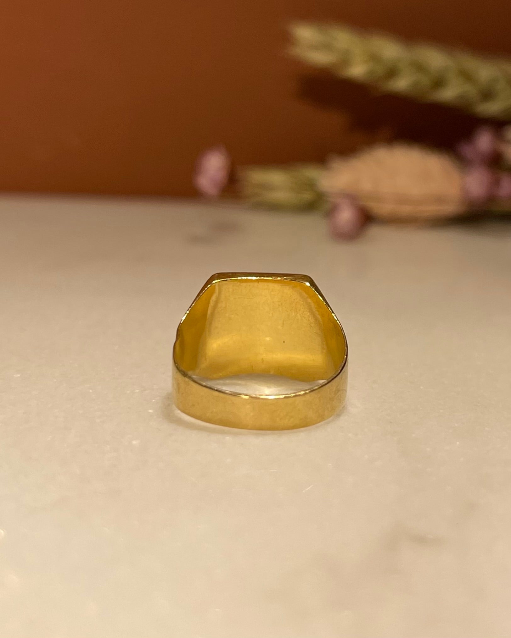Chevalière Vintage Or 18 carats "Evangeline"