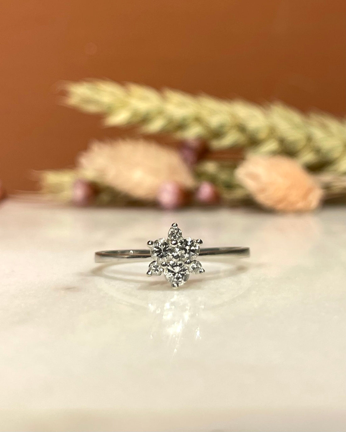 Bague Vintage Marguerite Diamants &quot;Barbara&quot;