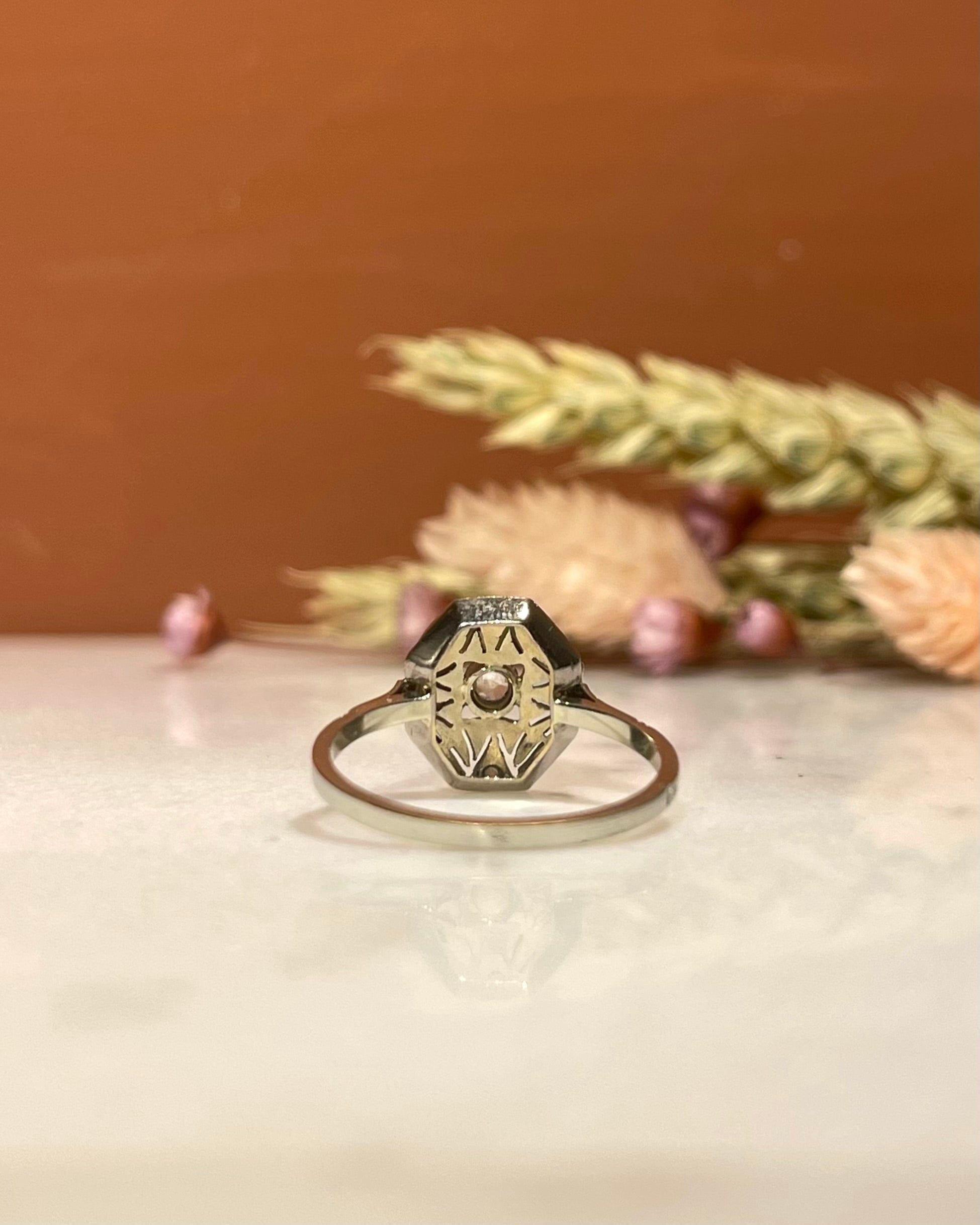 Bague Vintage Art-Déco Diamants "Violaine"