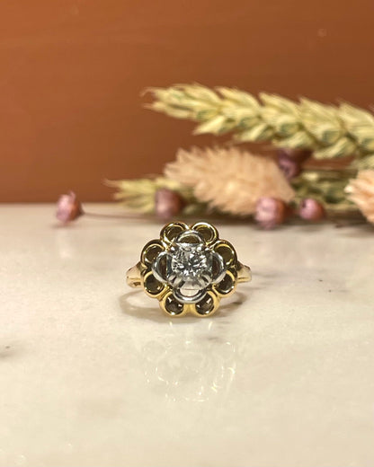 Bague Fleur Tressée Diamant 0.45 carat &quot;Érica&quot;