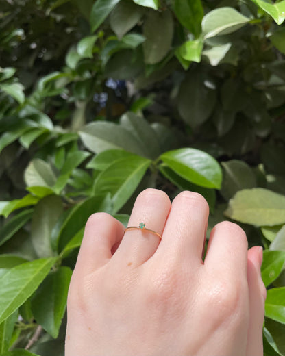 Bague Vintage Solitaire Emeraude &quot;Felicia&quot;