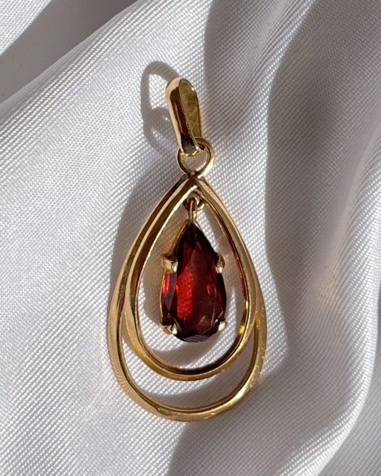 Pendentif Grenat &quot;Scarlett&quot;