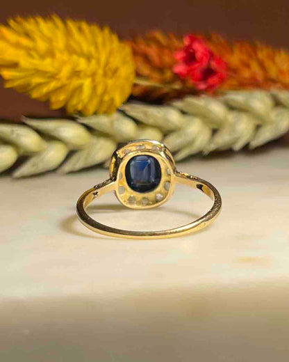 Bague Art-Déco Saphir &amp; Diamants &quot;Mélia&quot;