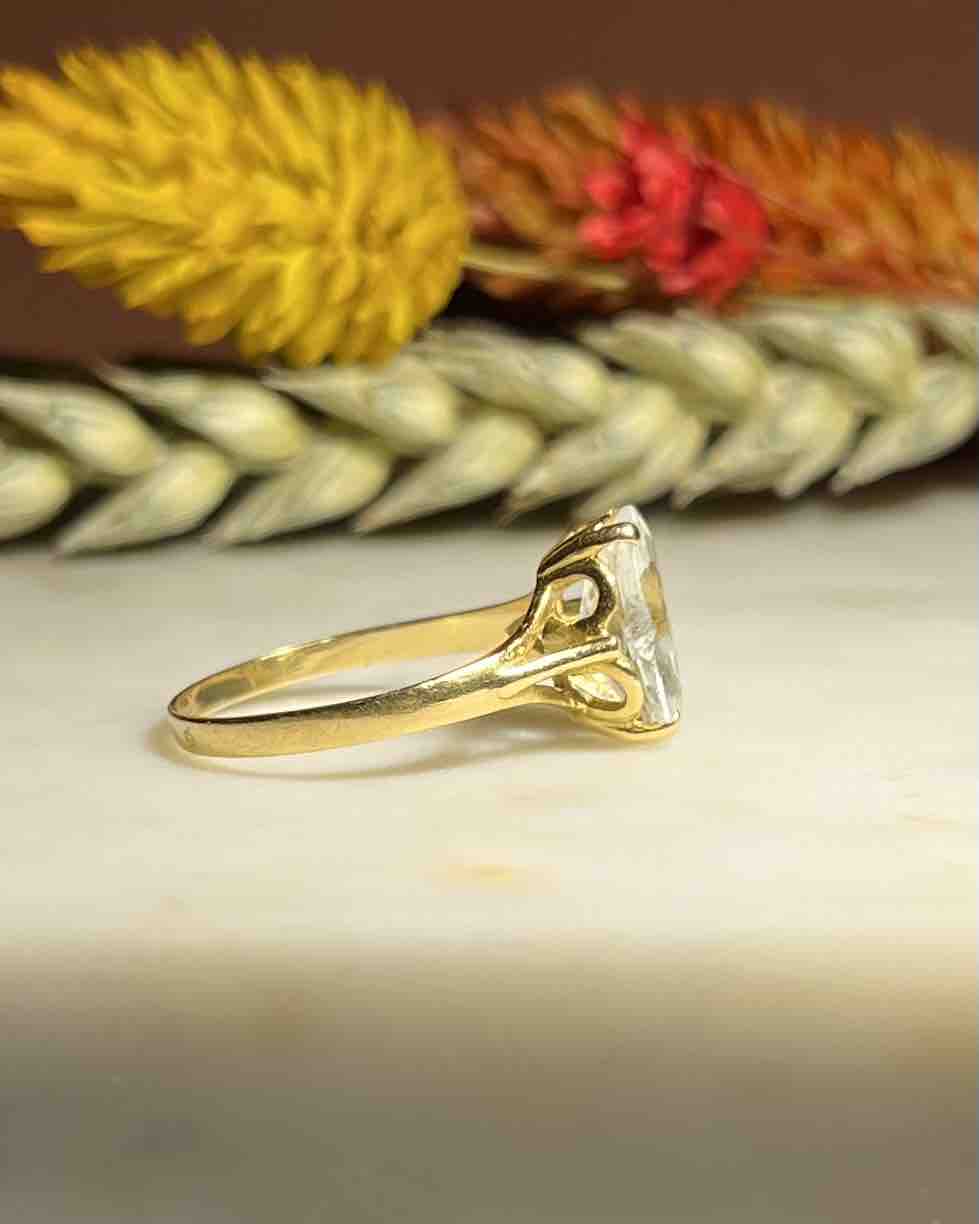 Bague Aigue-Marine vintage &quot;Zalie&quot;