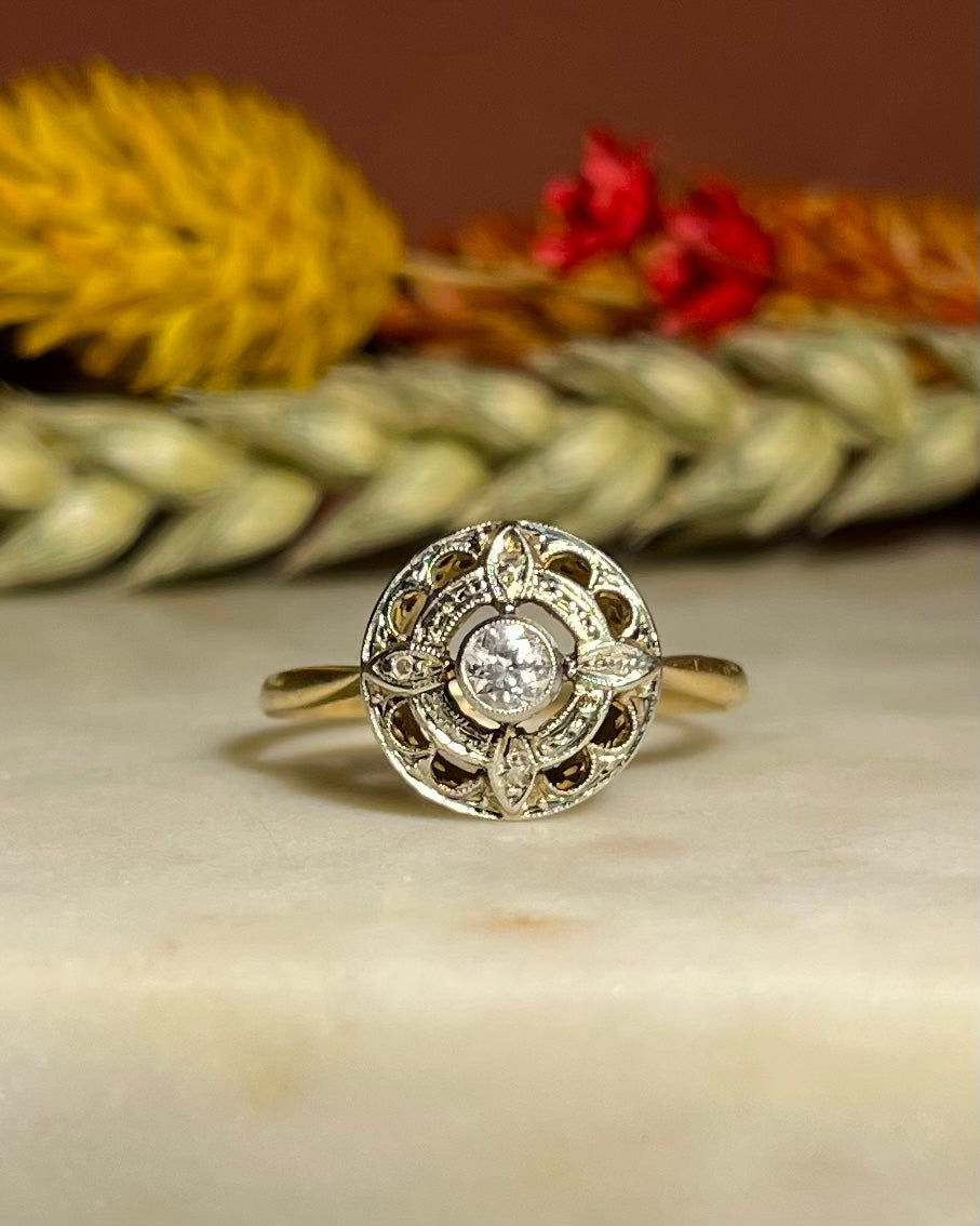 Bague Art-déco diamants &quot;Jessie&quot;